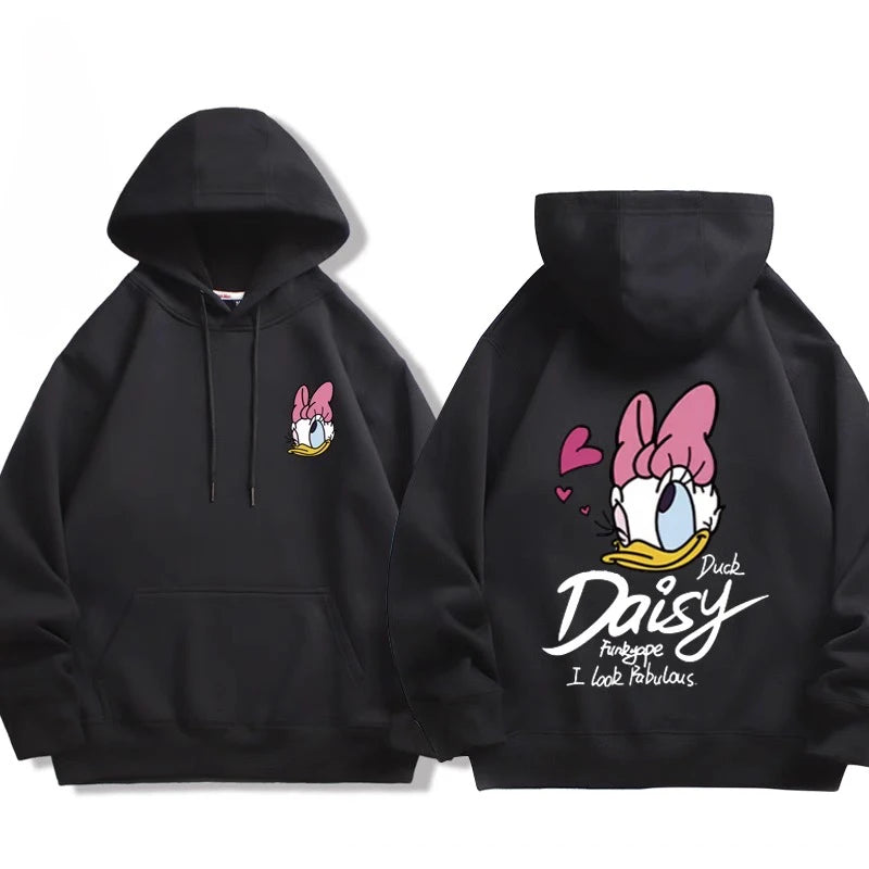 Sweat à Capuche Donald & Daisy – Couple Disney – Pull Oversize