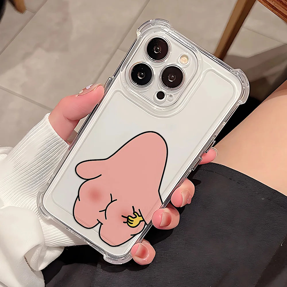 Coque Téléphone Bob l’Éponge Couple – Coque Transparente Antichoc pour iPhone