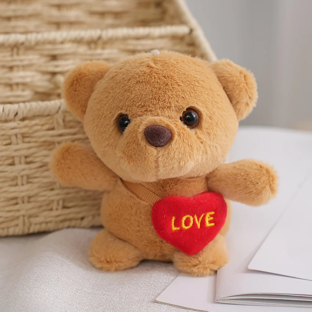 Porte-Clés Peluche Ourson Cœur – Cadeau Saint-Valentin pour Enfants et Amoureux