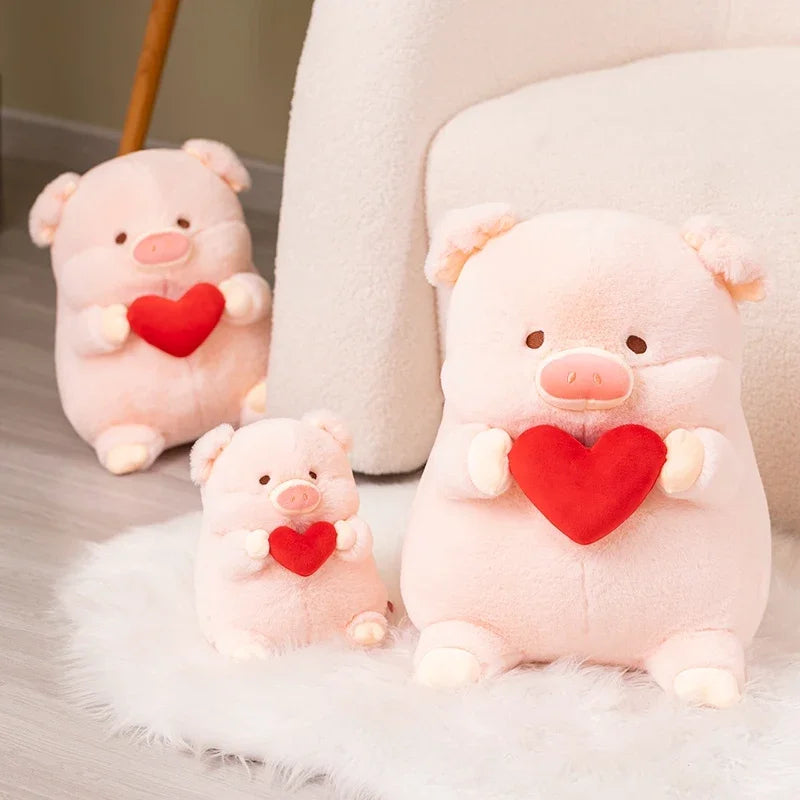 Peluche Cochon Cœur – Jouet Doux et Mignon pour Saint-Valentin et Cadeau d’Amour