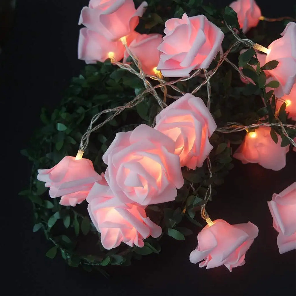 Guirlande Lumineuse Roses LED 1,5 m – 10 LED Décoratives pour Mariage, Saint-Valentin & Fêtes