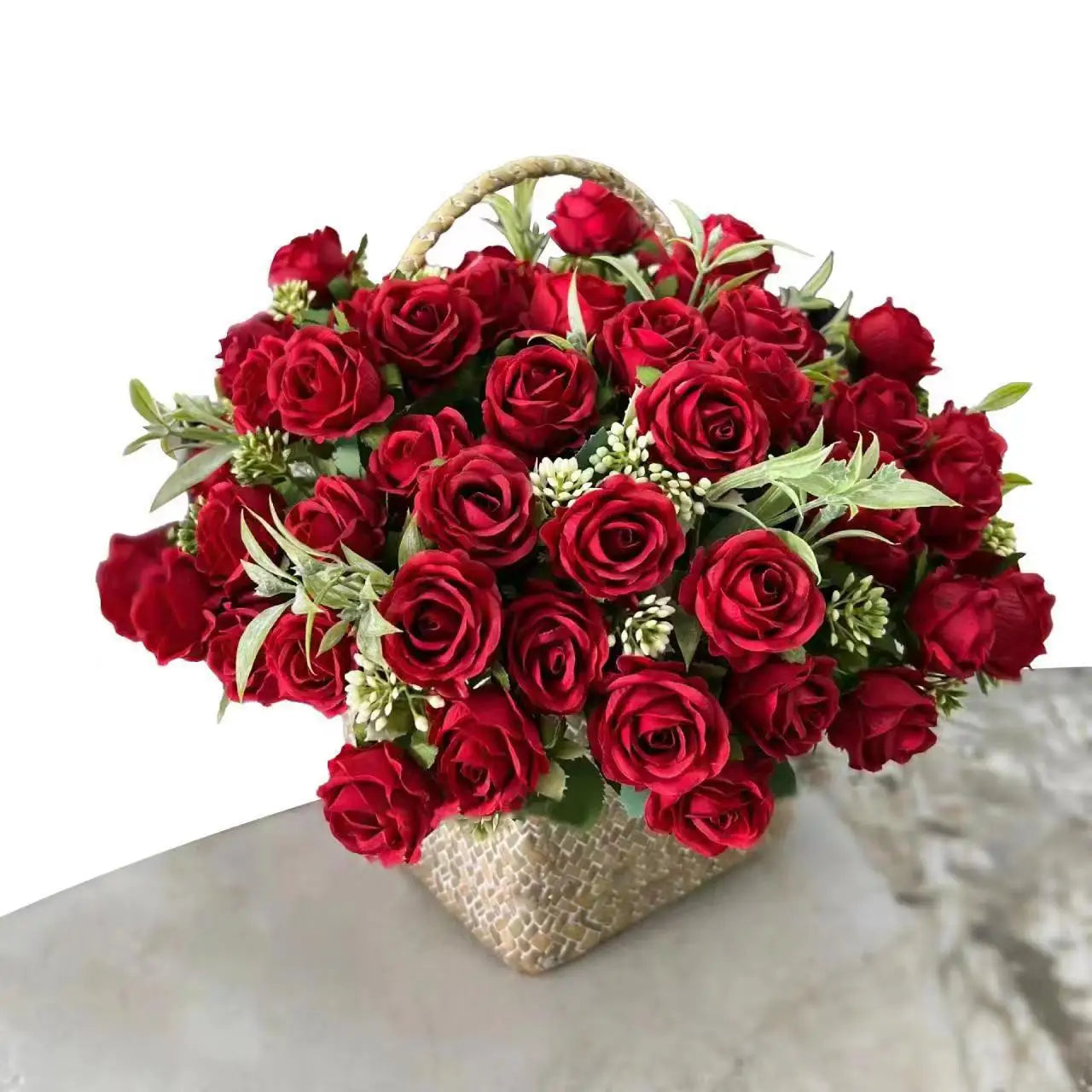 Bouquet de 10 Roses Artificielles – Cadeau Romantique de Saint-Valentin