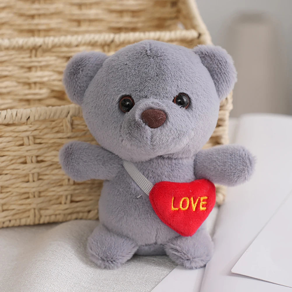 Porte-Clés Peluche Ourson Cœur – Cadeau Saint-Valentin pour Enfants et Amoureux