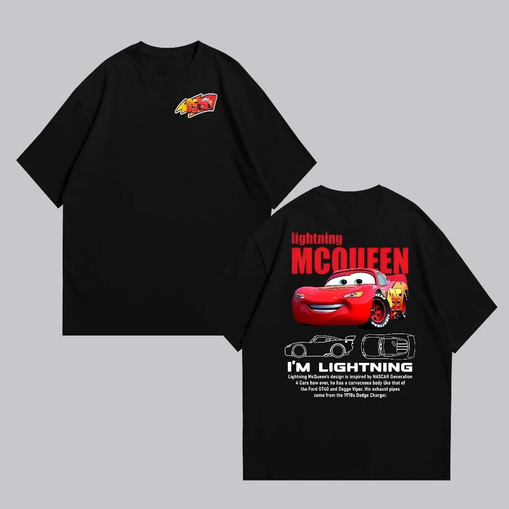 T-shirts Couple Cars – Lightning McQueen & Sally – Coton Été Mixte | Cadeau Saint-Valentin