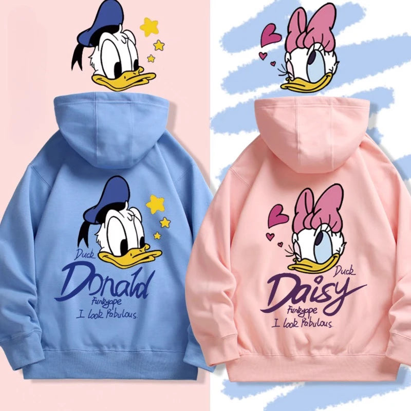 Sweat à Capuche Donald & Daisy – Couple Disney – Pull Oversize