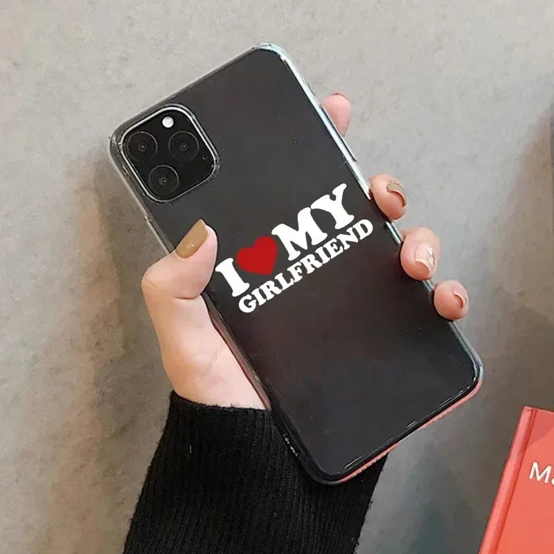 Coque Téléphone Couple « I Love My Boyfriend / Girlfriend » – Coque Personnalisée pour iPhone