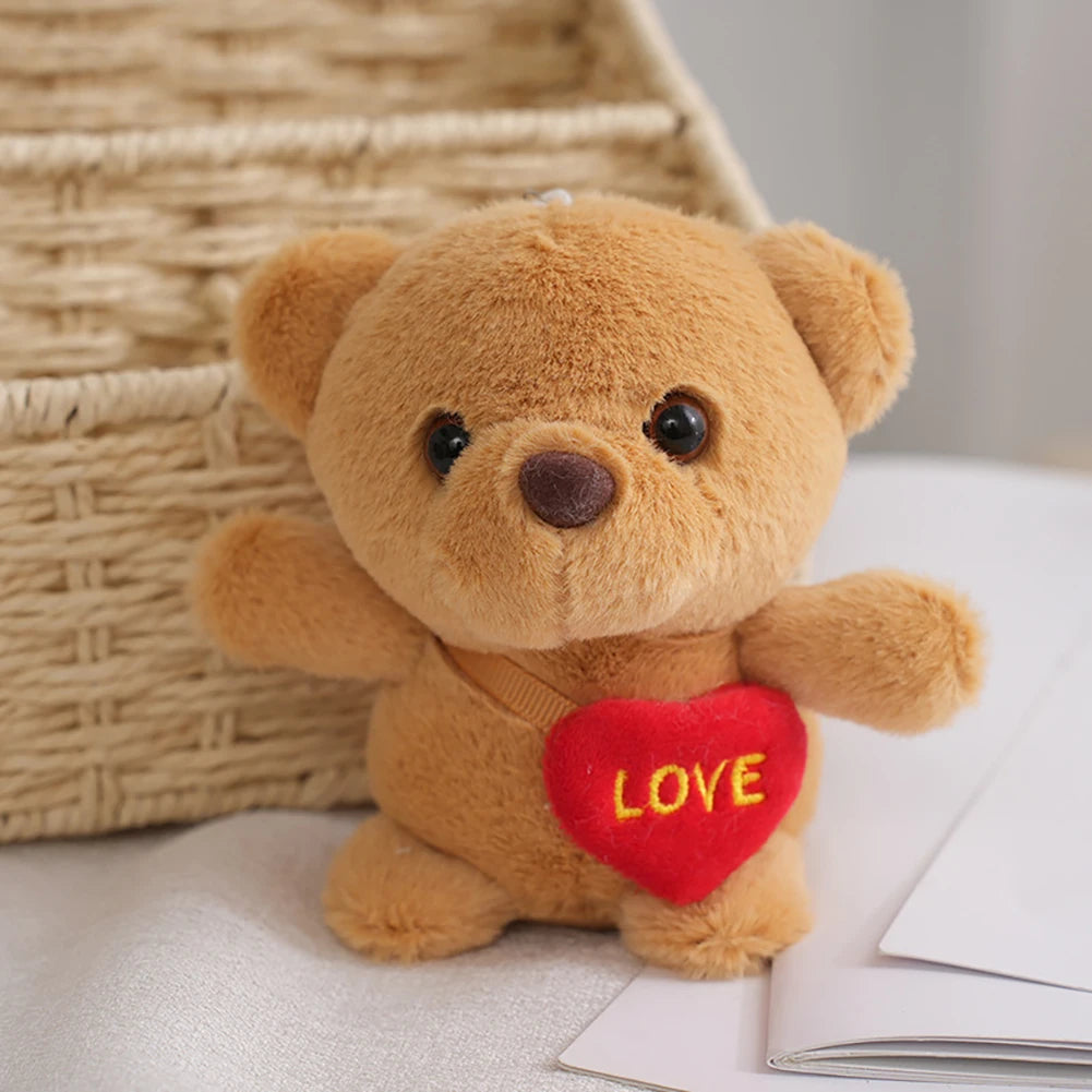 Porte-Clés Peluche Ourson Cœur – Cadeau Saint-Valentin pour Enfants et Amoureux