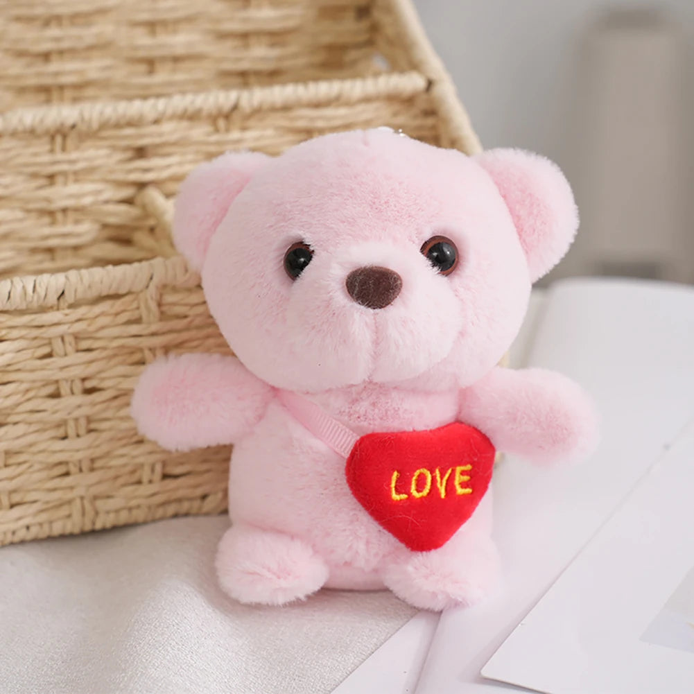 Porte-Clés Peluche Ourson Cœur – Cadeau Saint-Valentin pour Enfants et Amoureux
