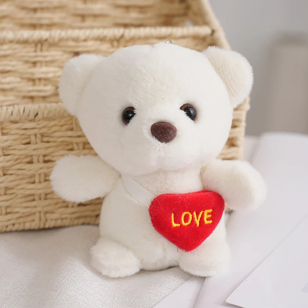Porte-Clés Peluche Ourson Cœur – Cadeau Saint-Valentin pour Enfants et Amoureux