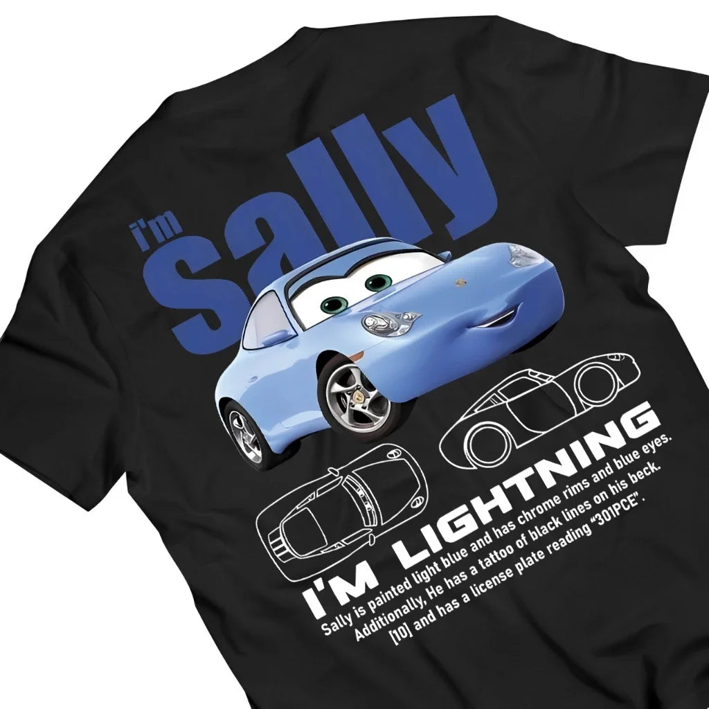 T-shirts Couple Cars – Lightning McQueen & Sally – Coton Été Mixte | Cadeau Saint-Valentin