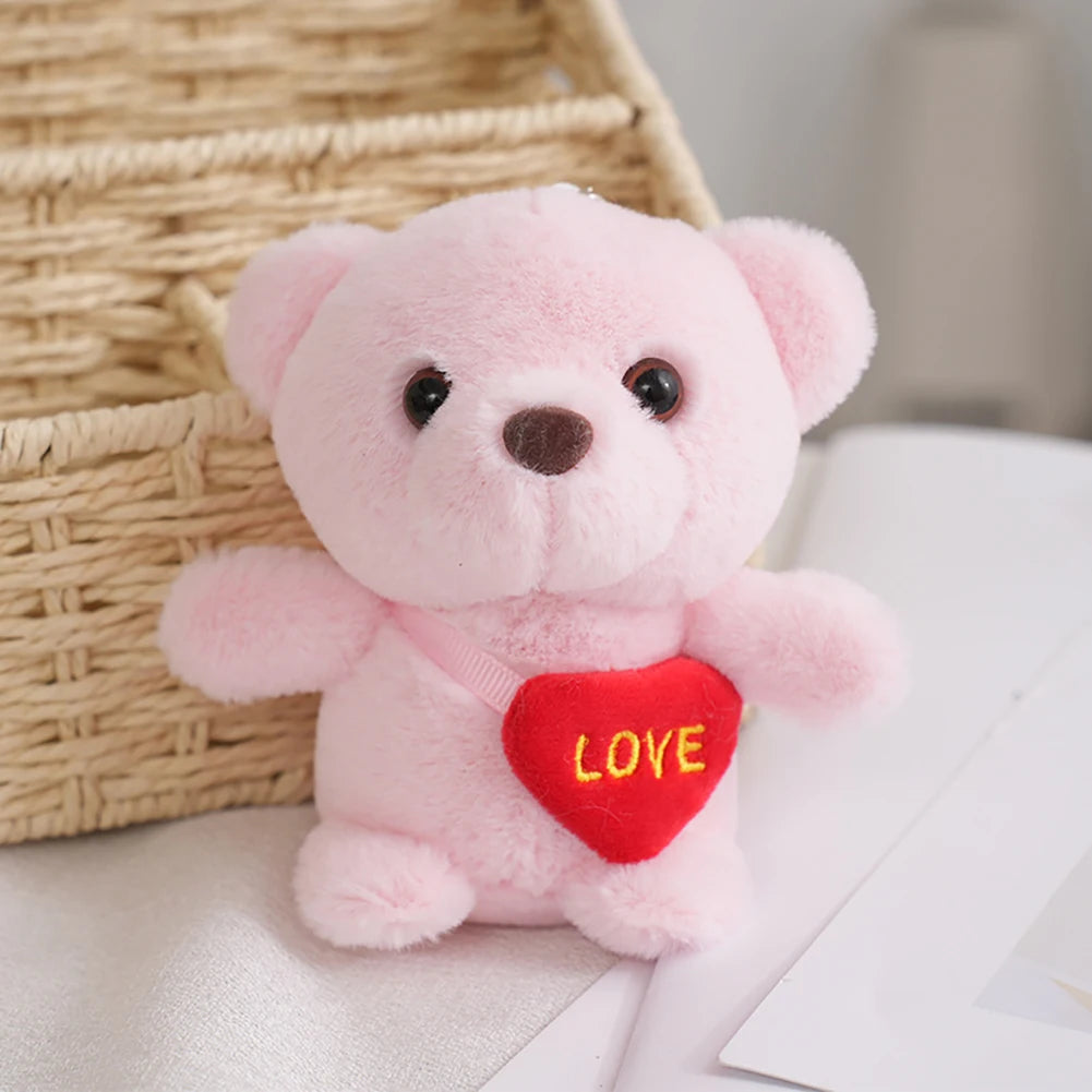 Porte-Clés Peluche Ourson Cœur – Cadeau Saint-Valentin pour Enfants et Amoureux