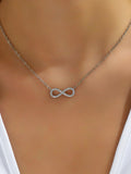 Collier Infini en Acier Inoxydable – Symbole d’Amour Éternel