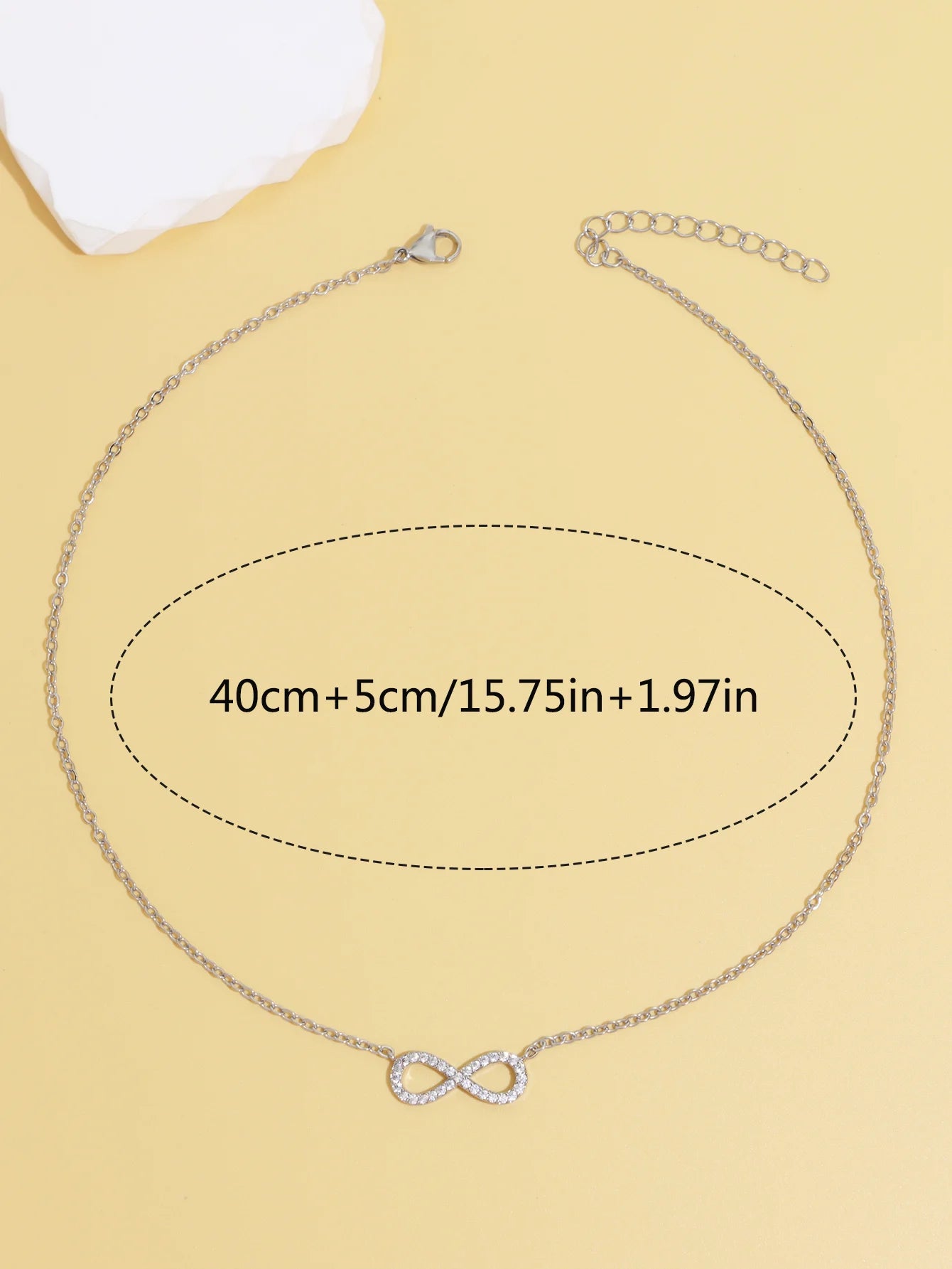 Collier Infini en Acier Inoxydable – Symbole d’Amour Éternel