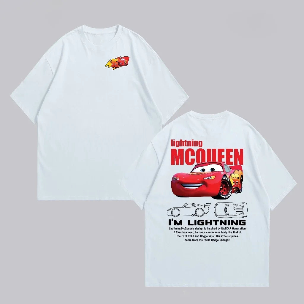 T-shirts Couple Cars – Lightning McQueen & Sally – Coton Été Mixte | Cadeau Saint-Valentin