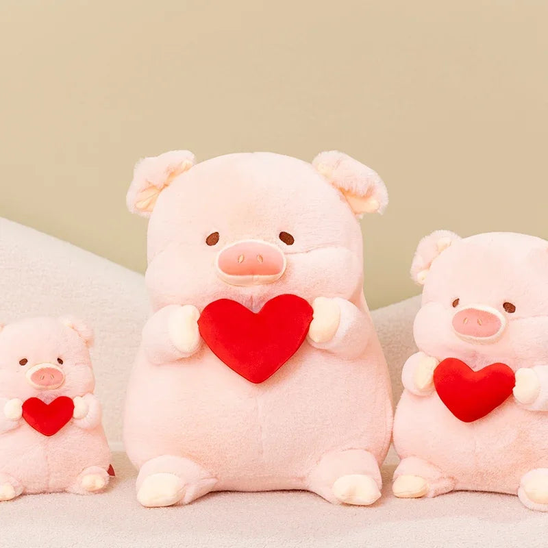 Peluche Cochon Cœur – Jouet Doux et Mignon pour Saint-Valentin et Cadeau d’Amour